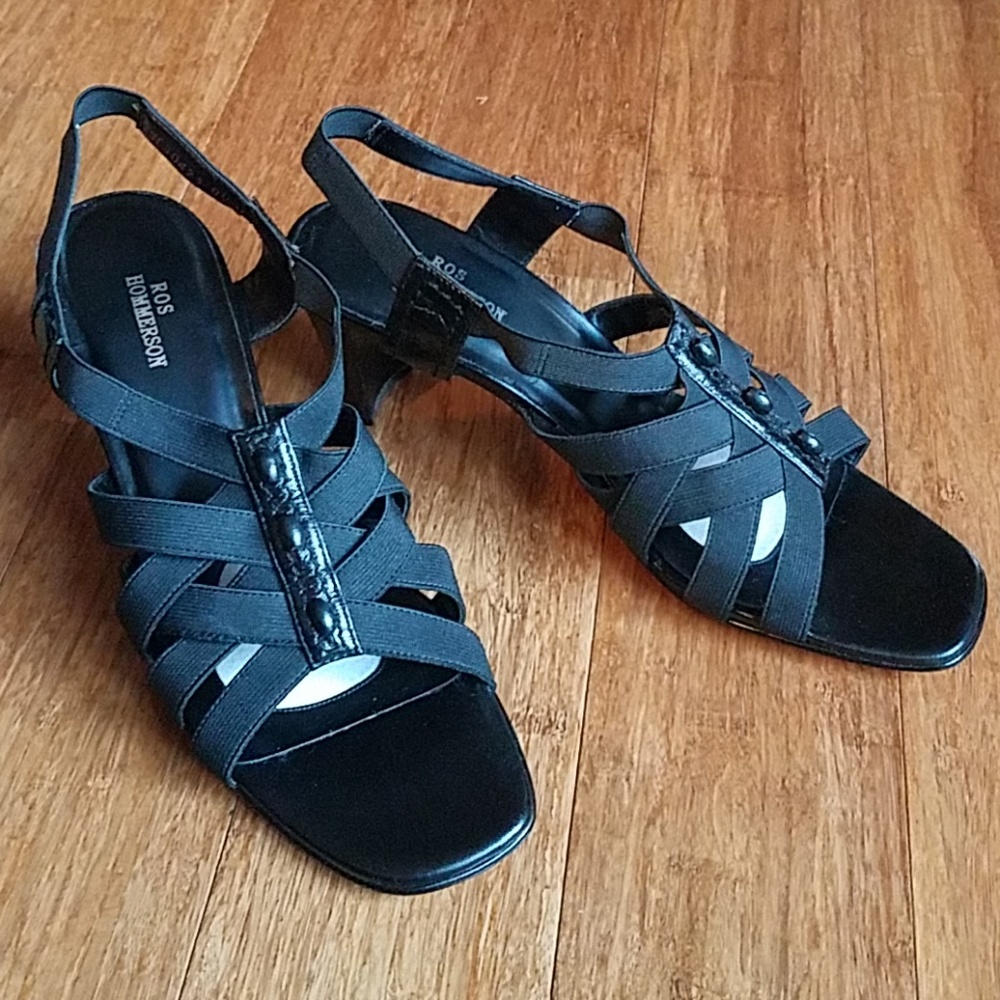 ROS HOMMERSON women’s size 9.5 black slingback sandal.